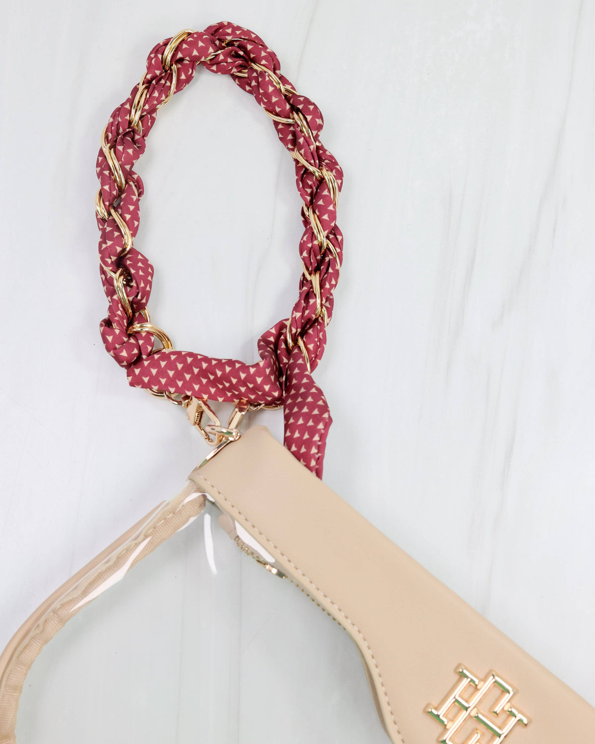 Serafina Scarf Purse Chain Garnet