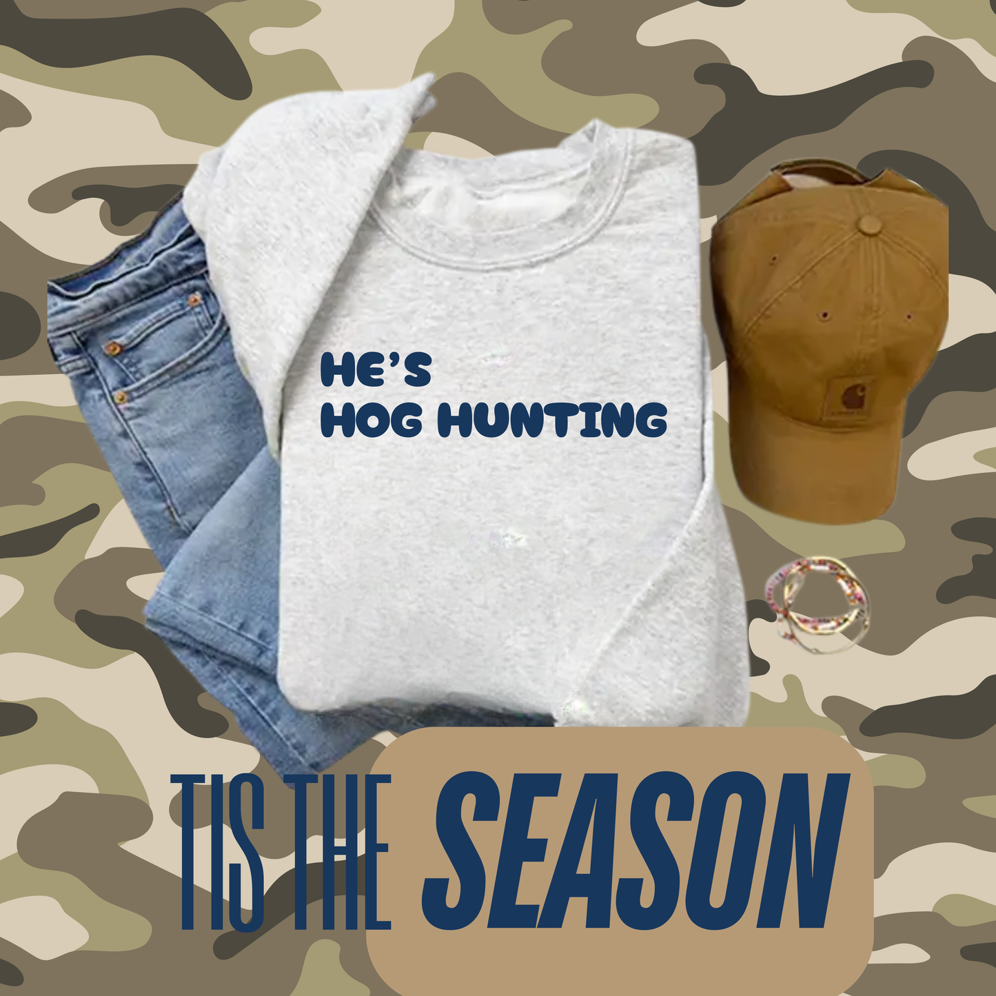 He's hunting