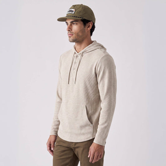 Men's Lichen Stretch Flannel Hooded Henley