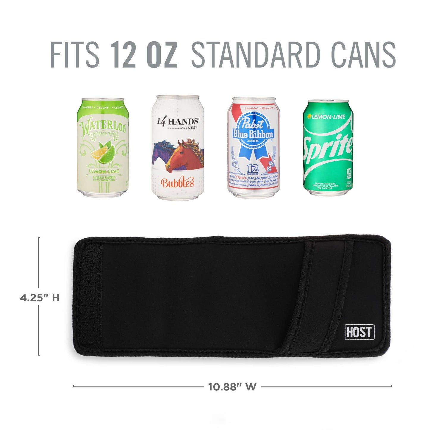 Insta Chill Sleeve with Cooling Gel Standard Cans in Black