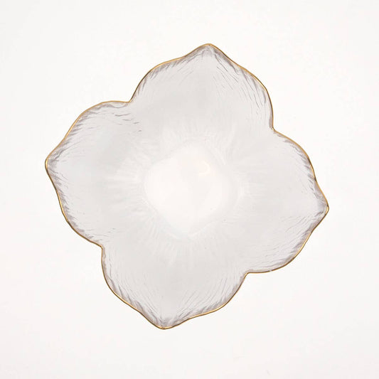 Magnolia Glass Bowl Clear/Gold 6.5x2.7x6.5