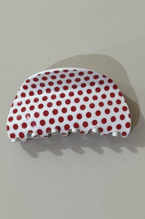 JUMBO POLKA DOT HAIR CLAW CLIPS