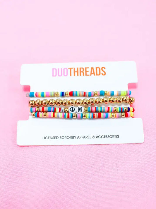 Phi Mu Miley Sorority Bracelet Stack