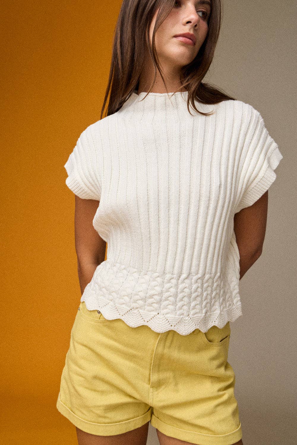 Cropped Sweater Vest