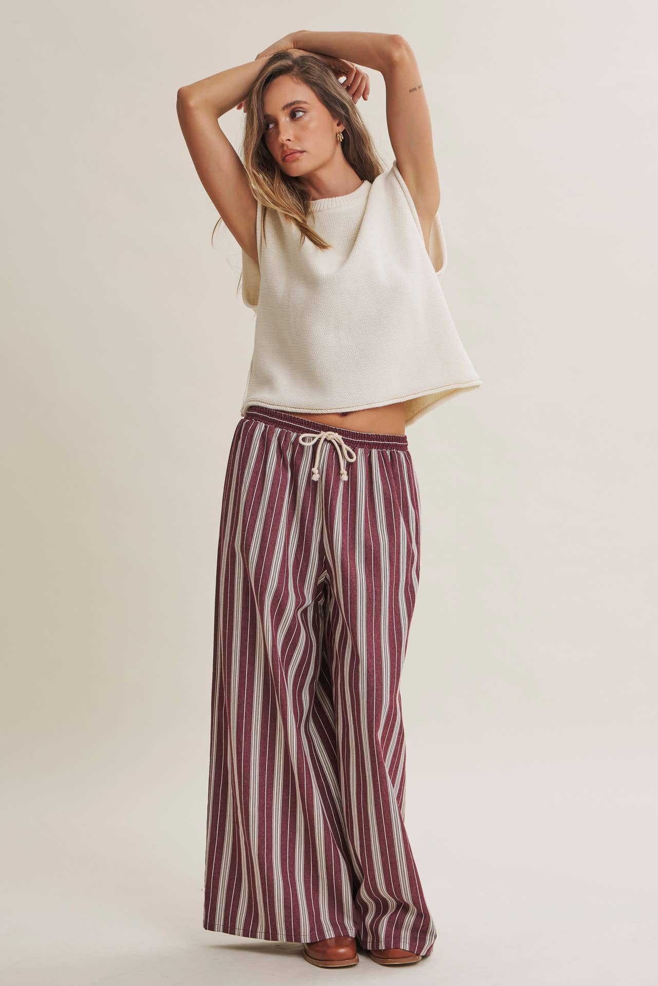 EVERYDAY EDIT RELAXED COTTON SWEATER VEST WITH EXPOSED SEAMS