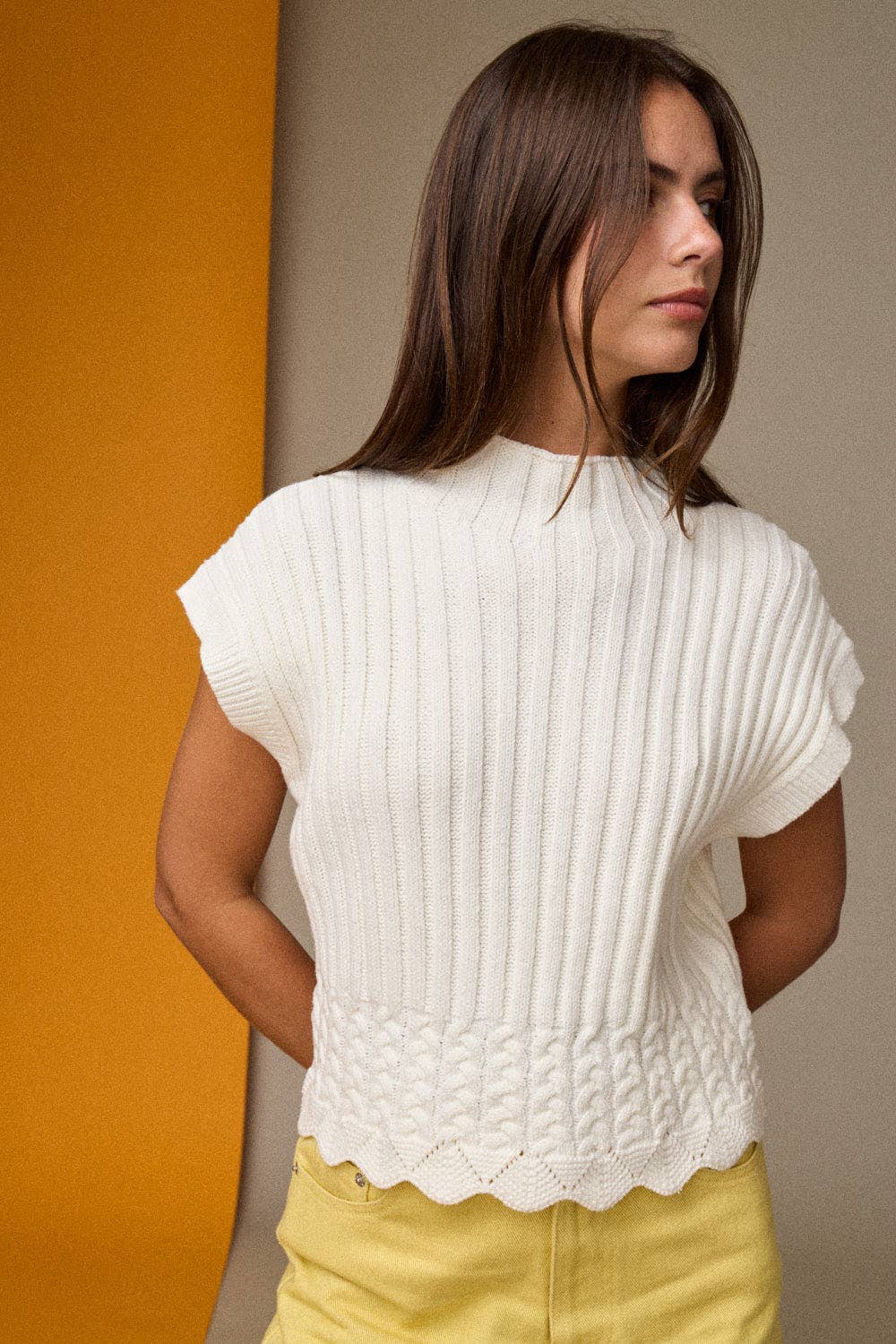 Cropped Sweater Vest