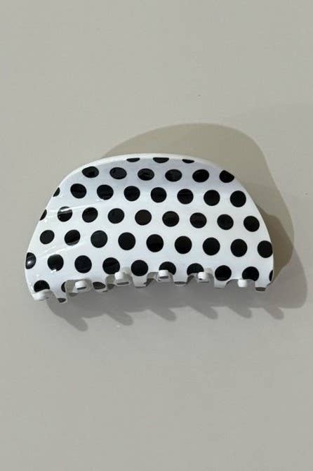 JUMBO POLKA DOT HAIR CLAW CLIPS