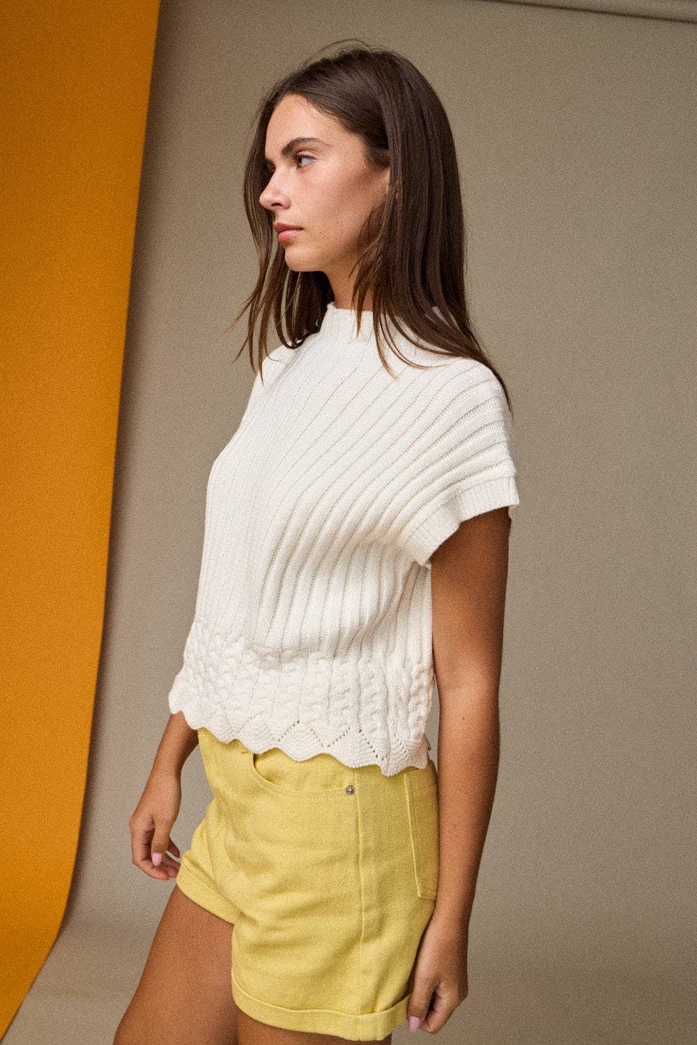 Cropped Sweater Vest