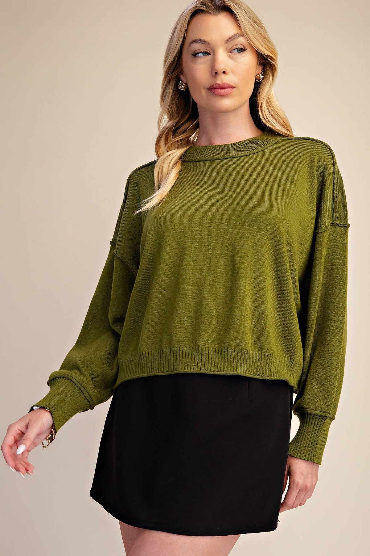 Long-Sleeve Crew-Neck Sweater
