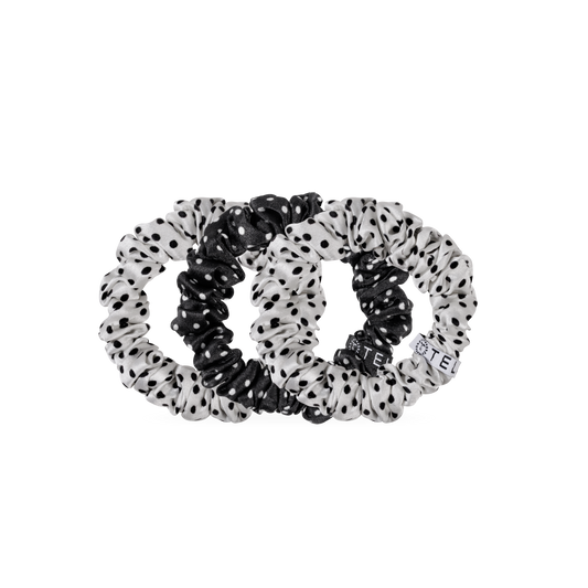 Polka Dot Party Small Silk Scrunchie
