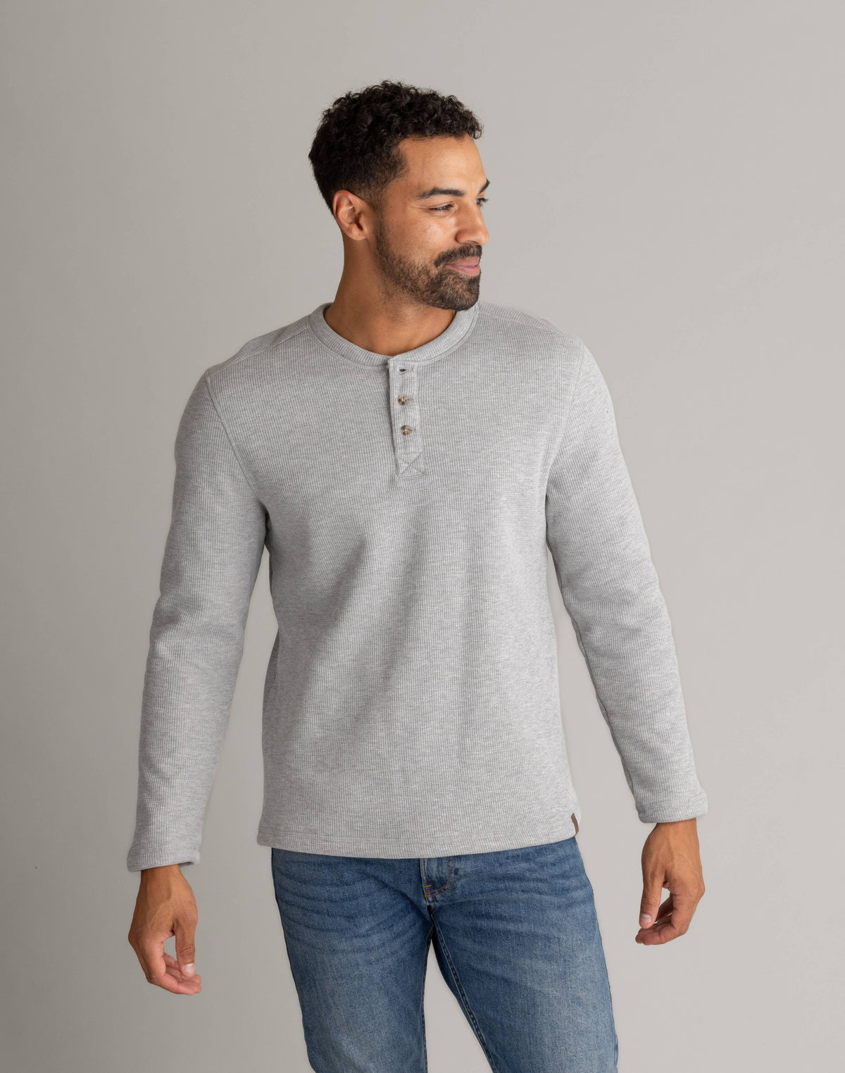 Men's Fireside Sherpa Lined Waffle Henley