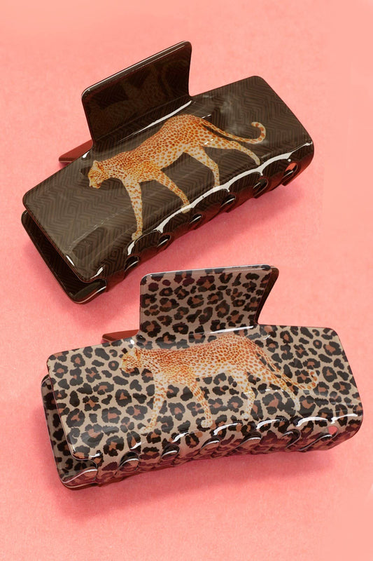 Wildlife Leopard Hair Claw Clips | 40H1073
