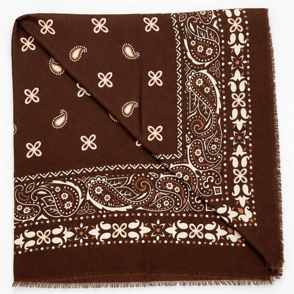 Paisley Print Oversized Square Scarf | 40SC749