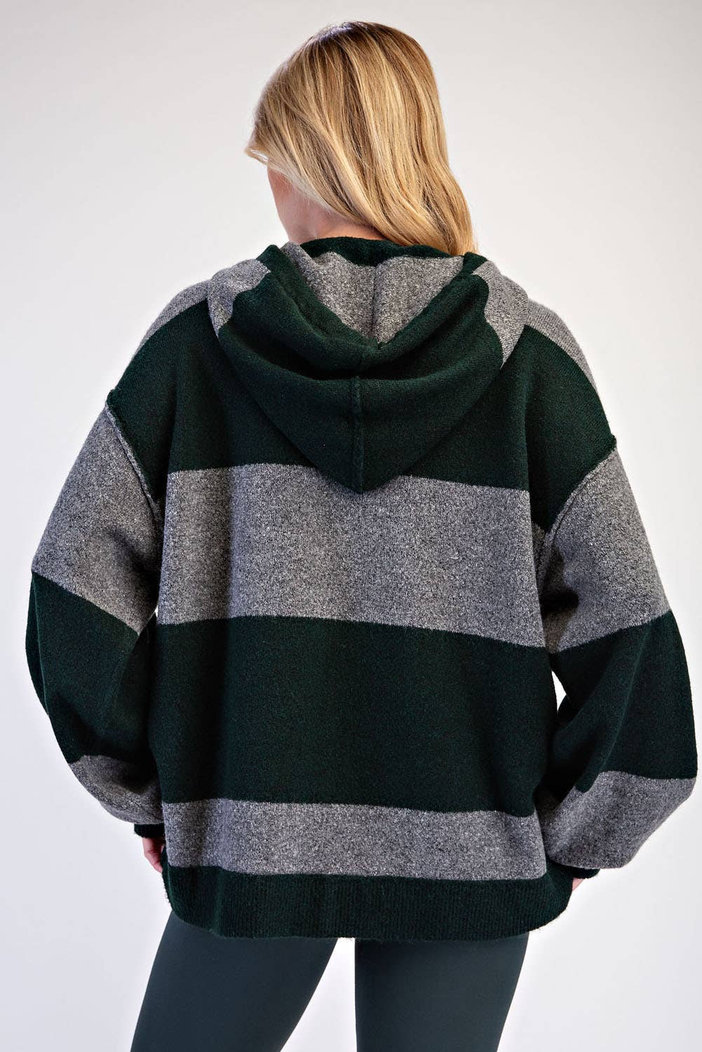 STRIPED OVERSIZED HOODIE SWEATER