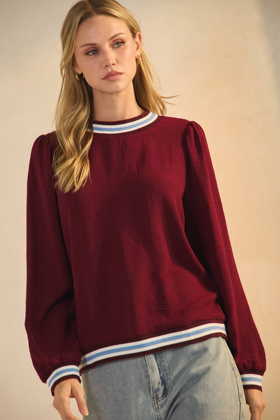 Mock Neck Knit Top