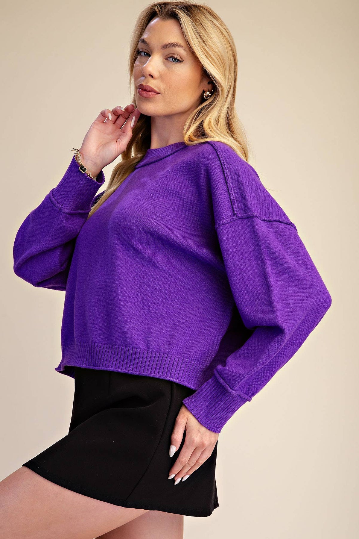 Long-Sleeve Crew-Neck Sweater