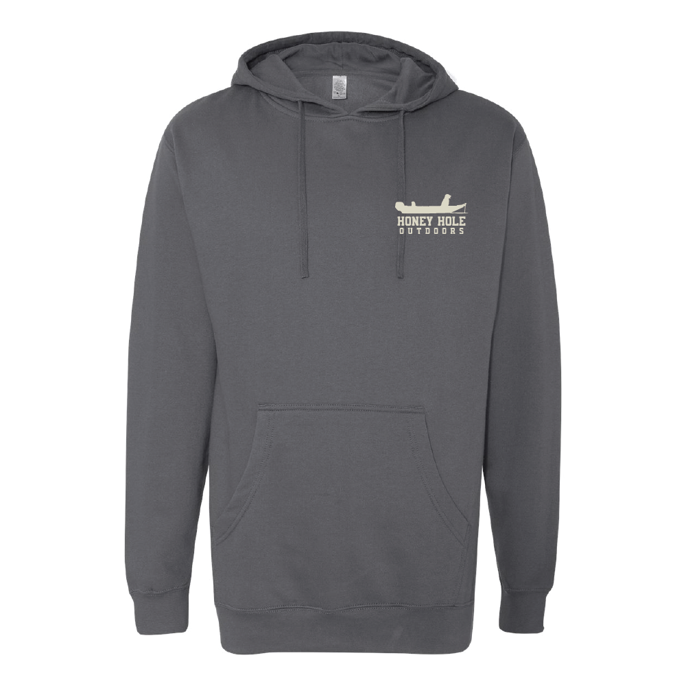 Honey Hole Fleece Hoodie - Boat Buddy - Charcoal