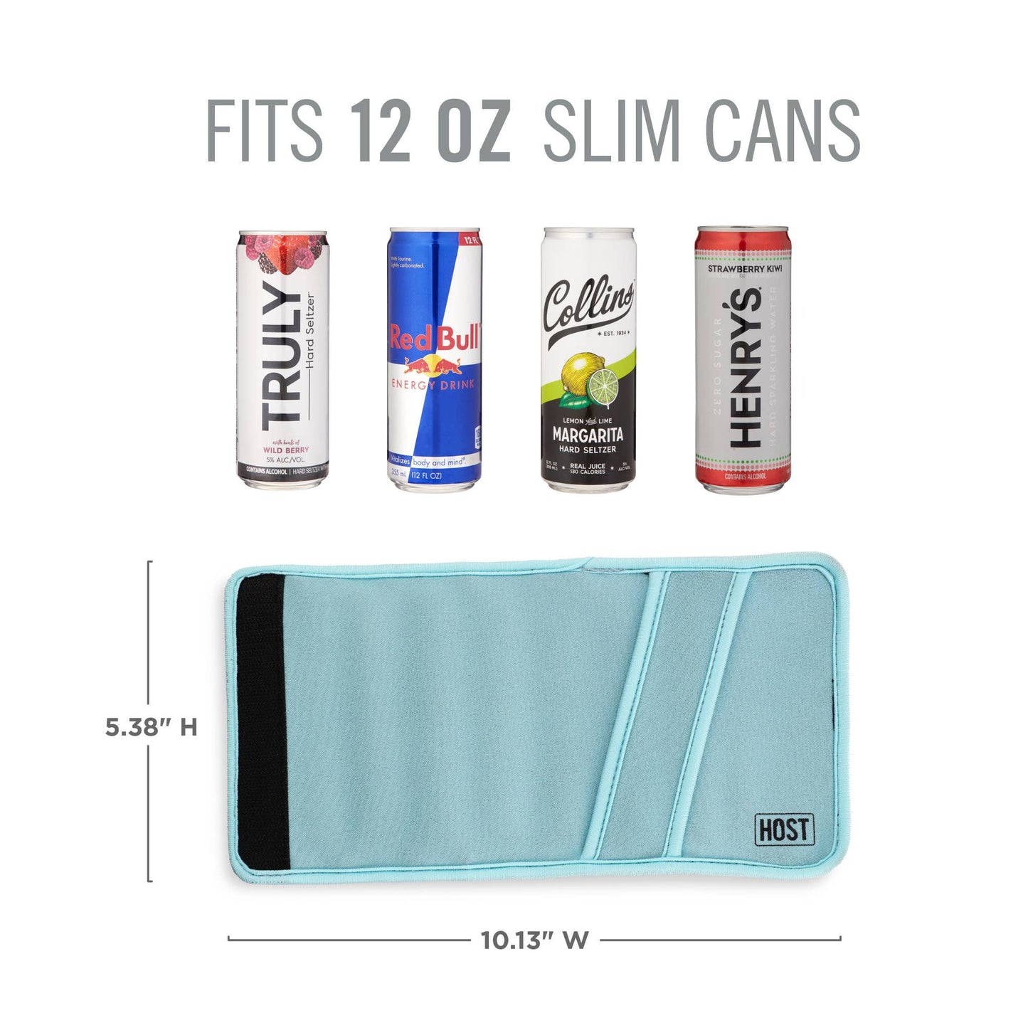 Insta Chill Sleeve with Cooling Gel Slim Cans in Ice Blue