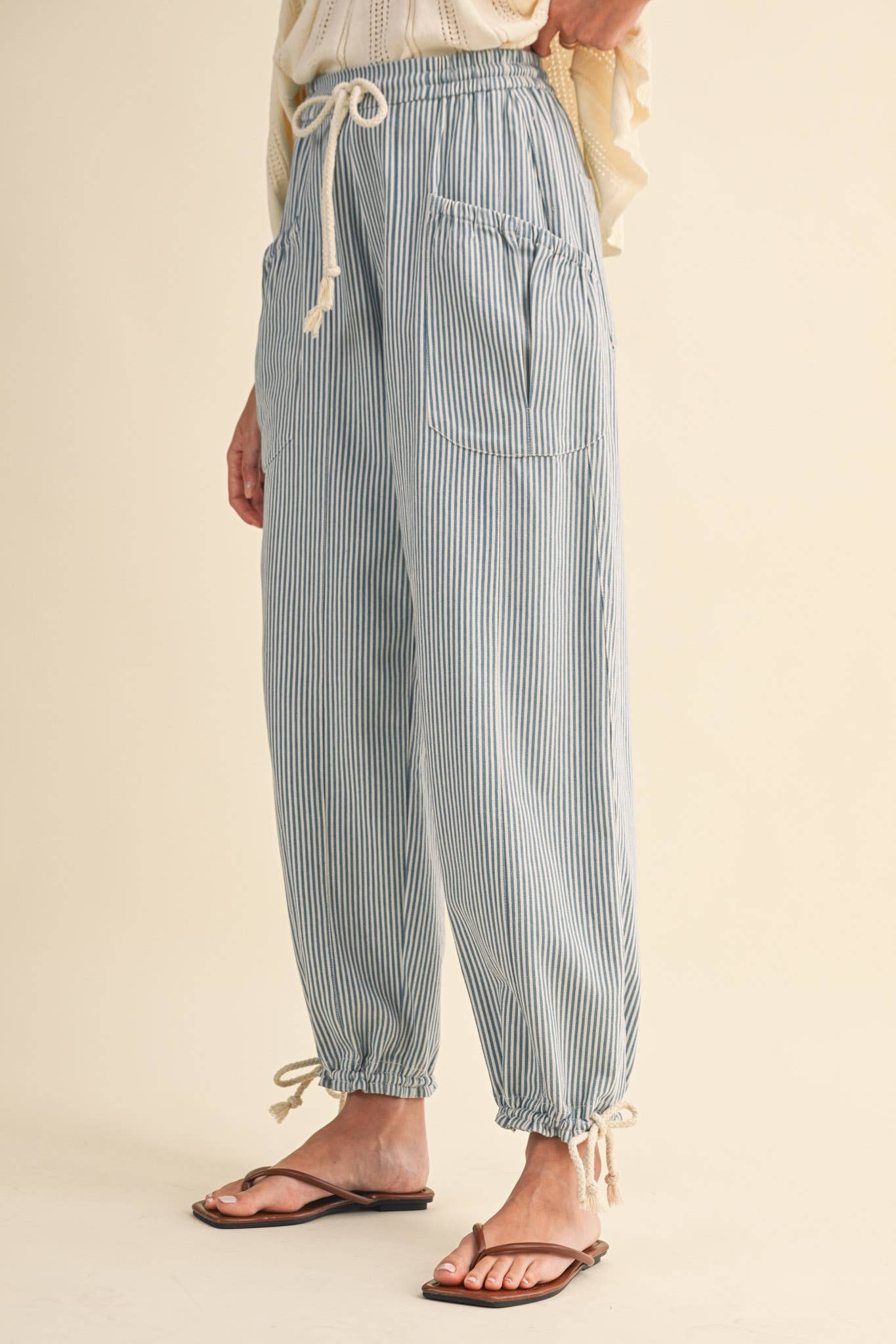 STRIPED PARACHUTE PANTS MP4690