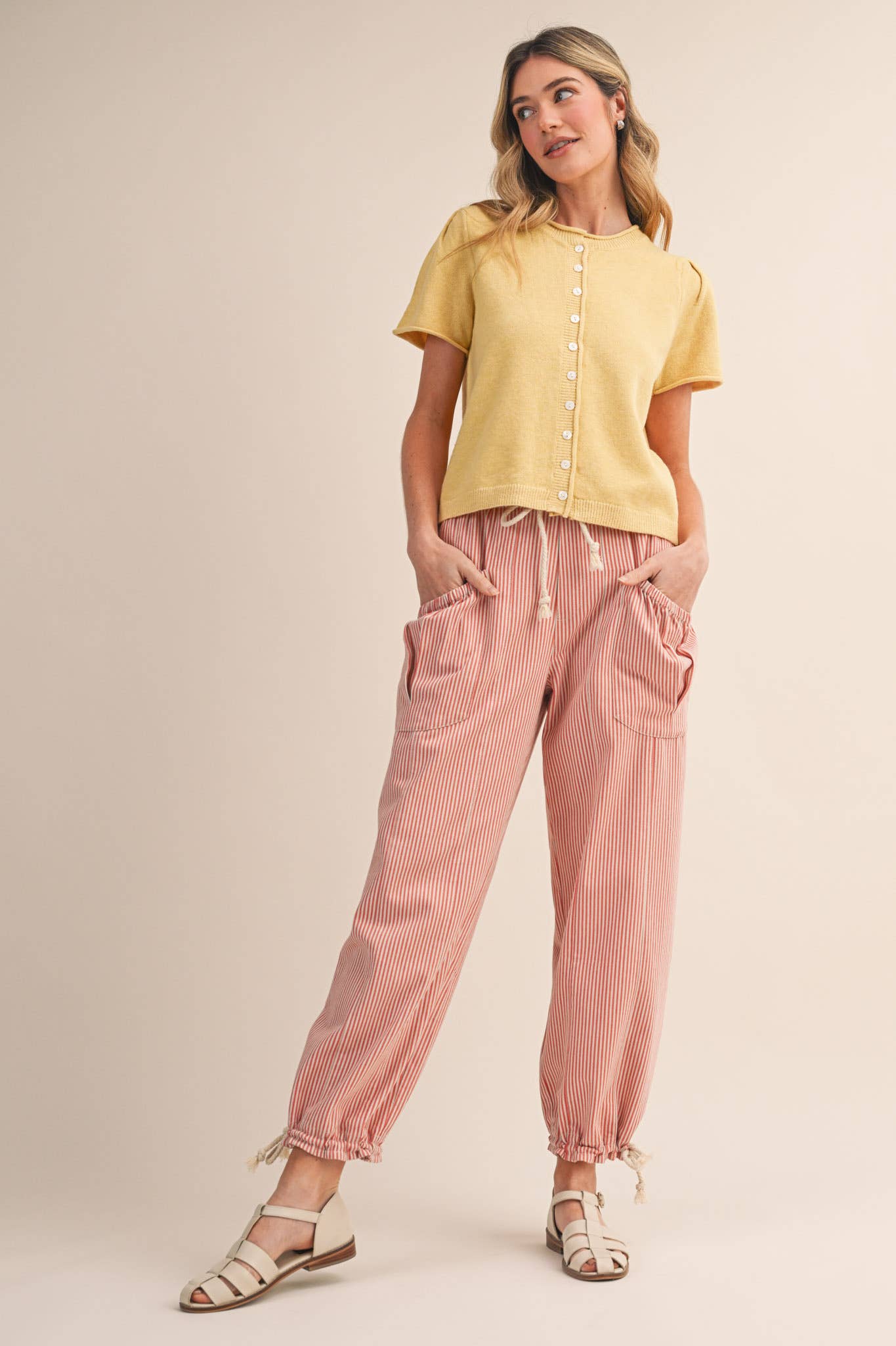 STRIPED PARACHUTE PANTS MP4690
