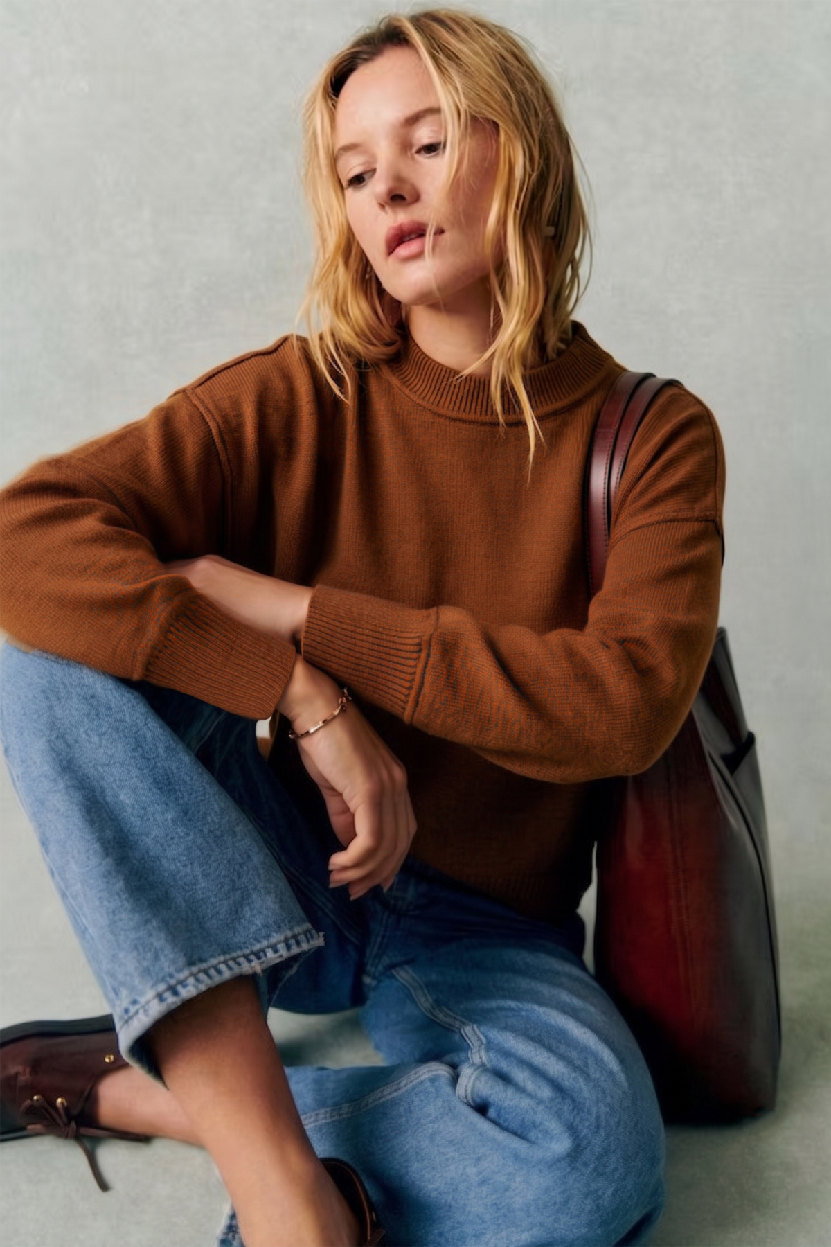 Long-Sleeve Crew-Neck Sweater