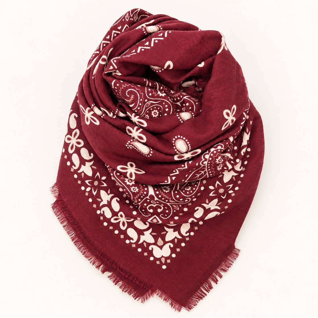Paisley Print Oversized Square Scarf | 40SC749