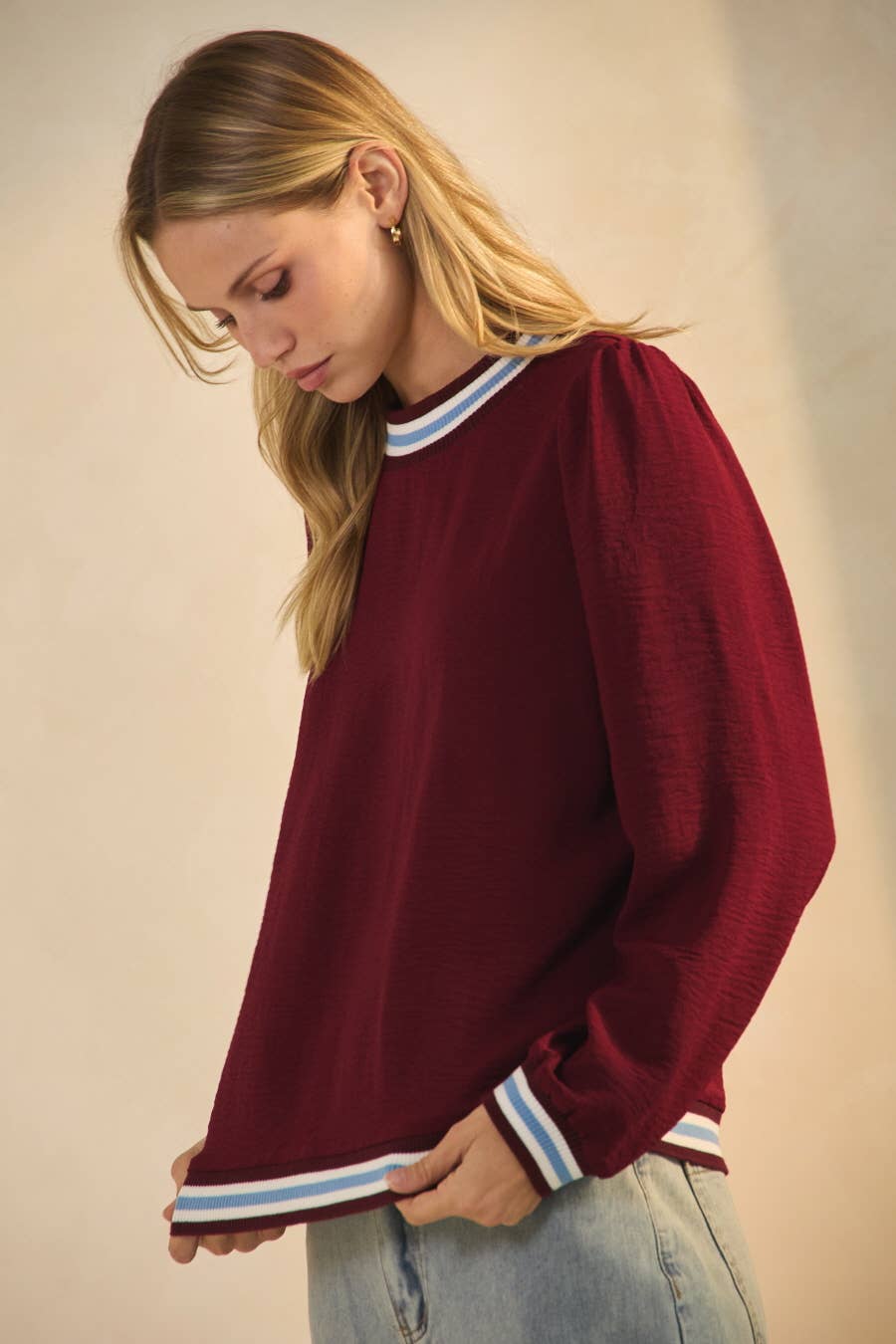 Mock Neck Knit Top