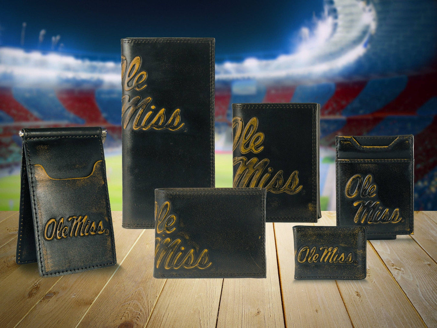 Ole Miss Rebels Men's Collegiate Stadium Collection Woven Ribbon Belt.
