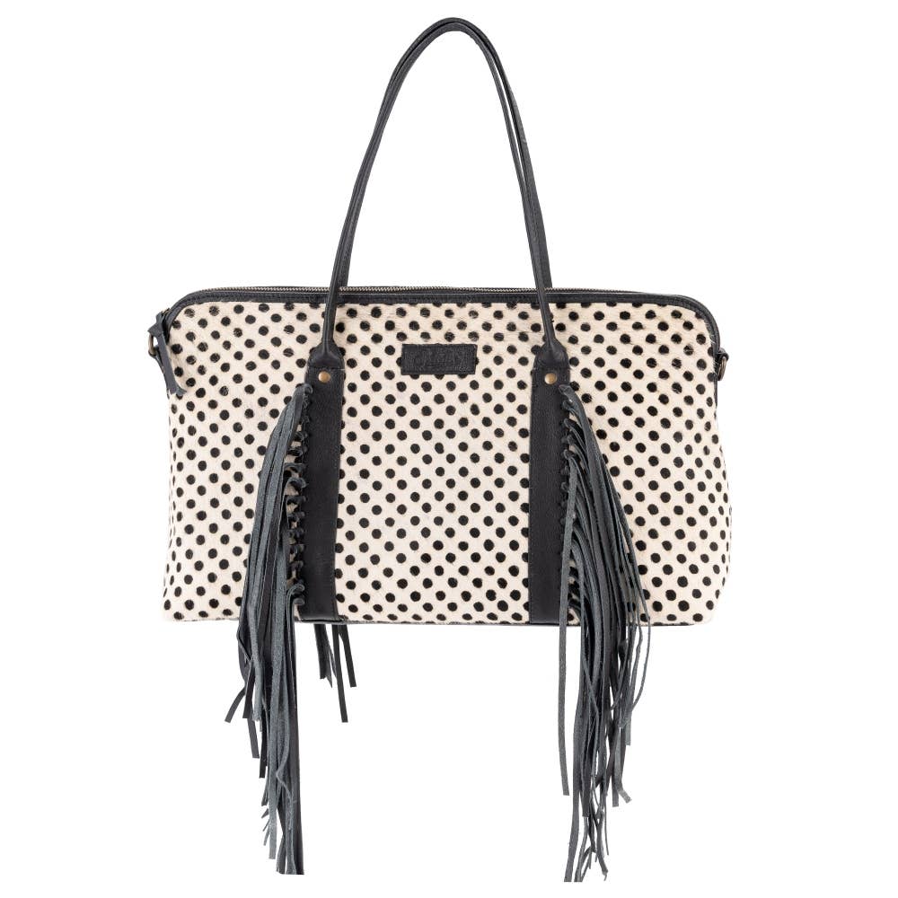 Full Grain Leather & Cowhide Weekender - Women's