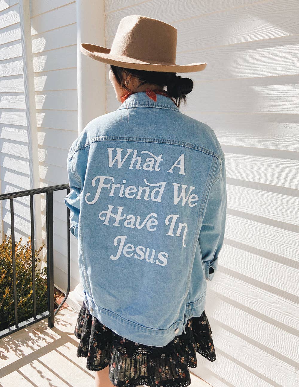 Elevated Faith What a Friend In Jesus Denim Jacket