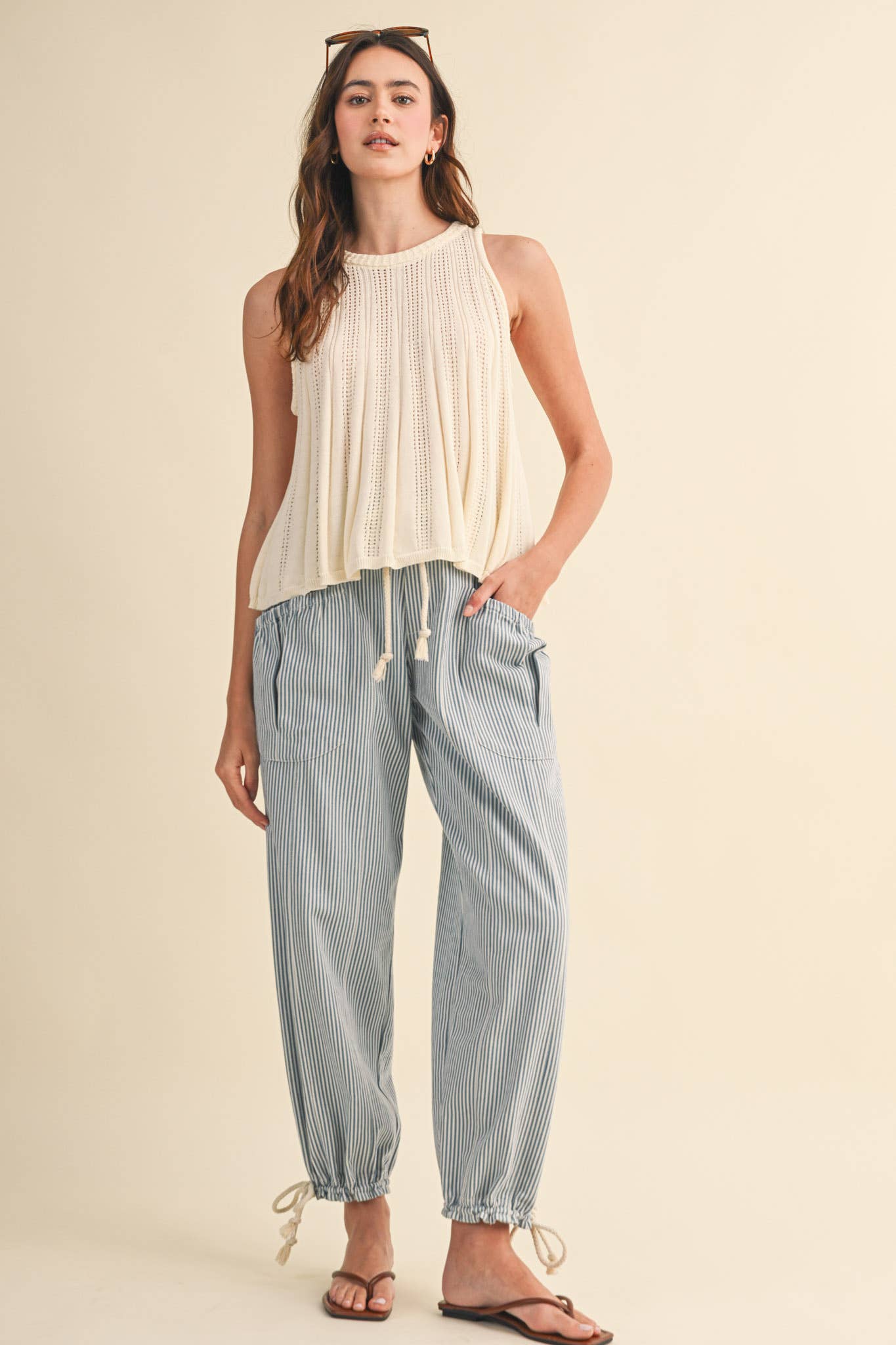 STRIPED PARACHUTE PANTS MP4690