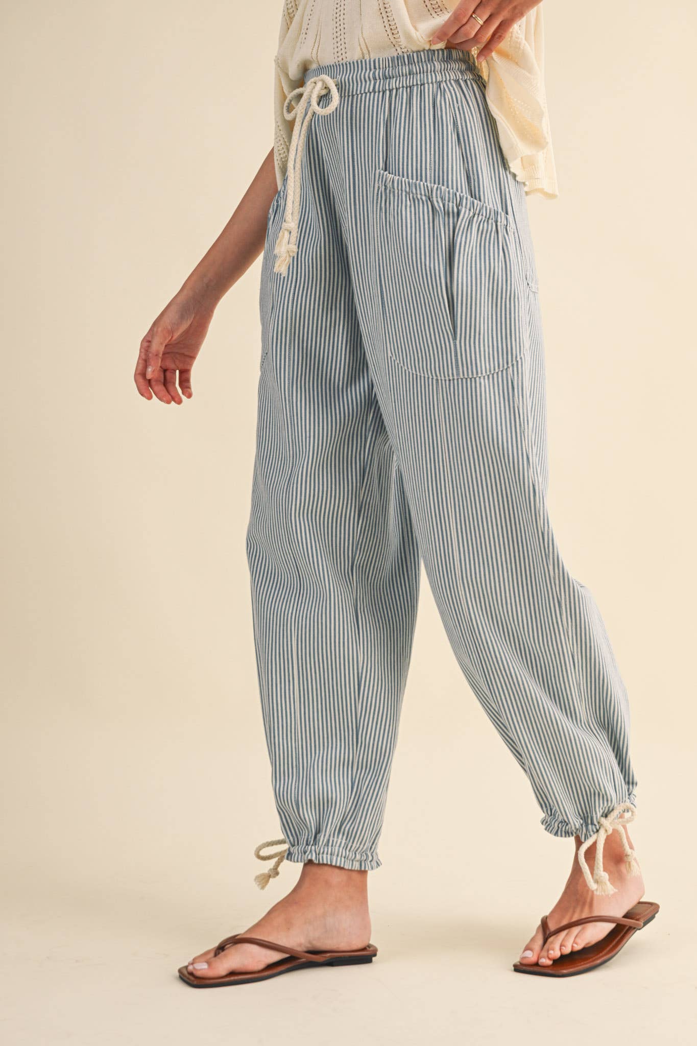 STRIPED PARACHUTE PANTS MP4690