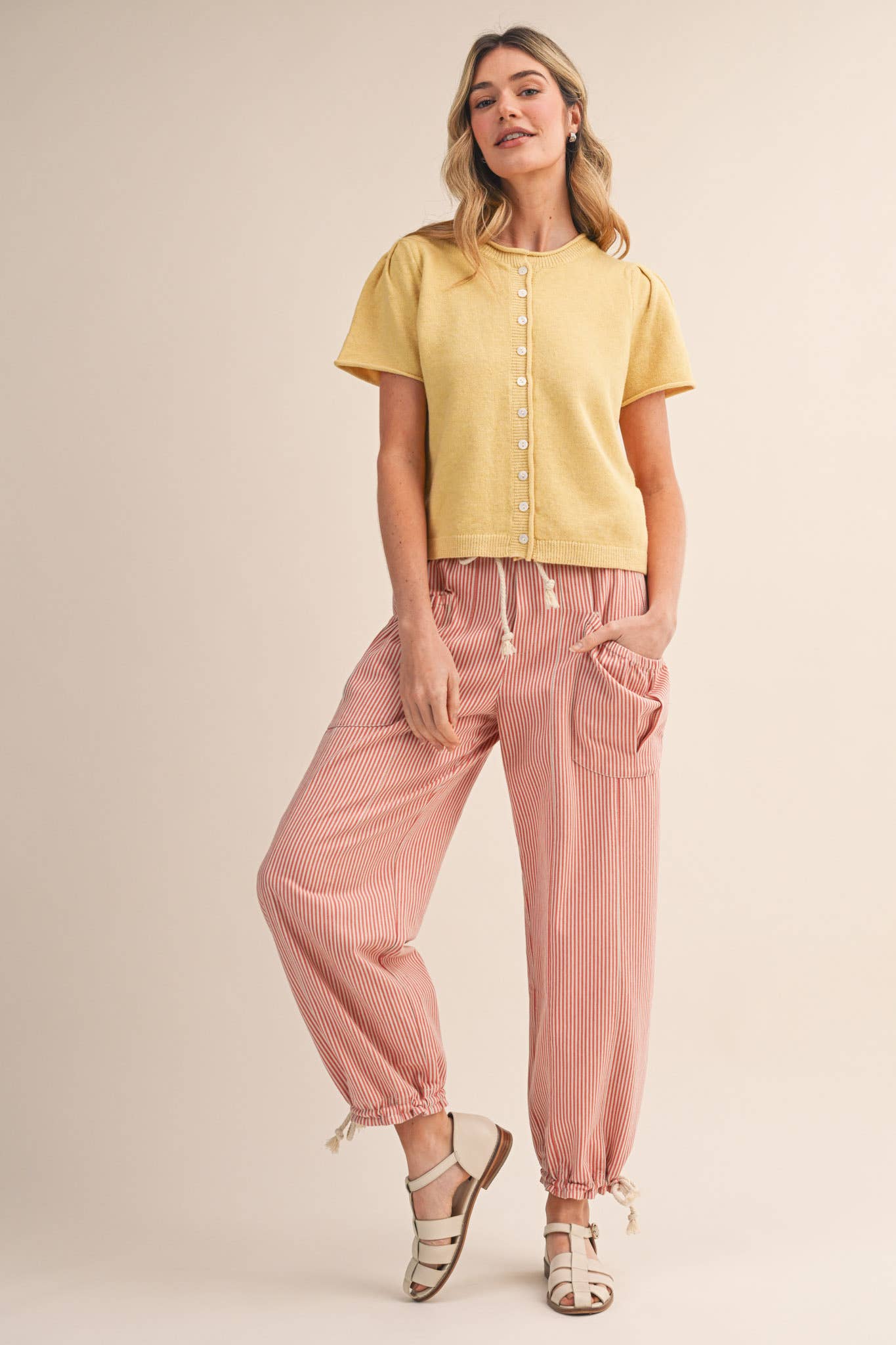 STRIPED PARACHUTE PANTS MP4690