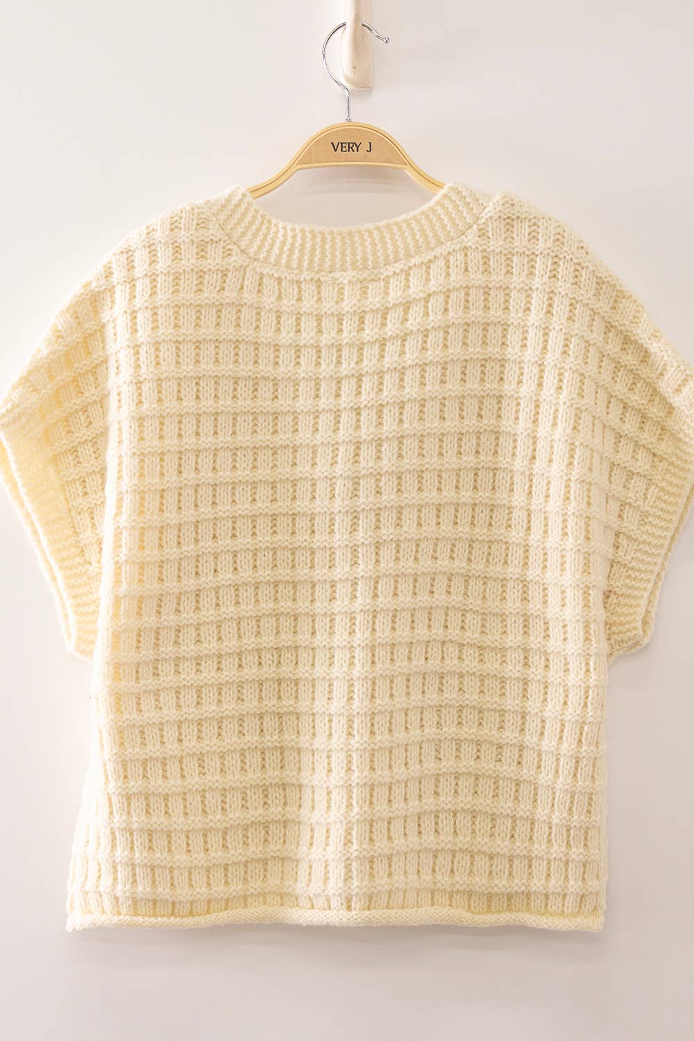 12W3719N-Waffle Texture Crop Cardigan