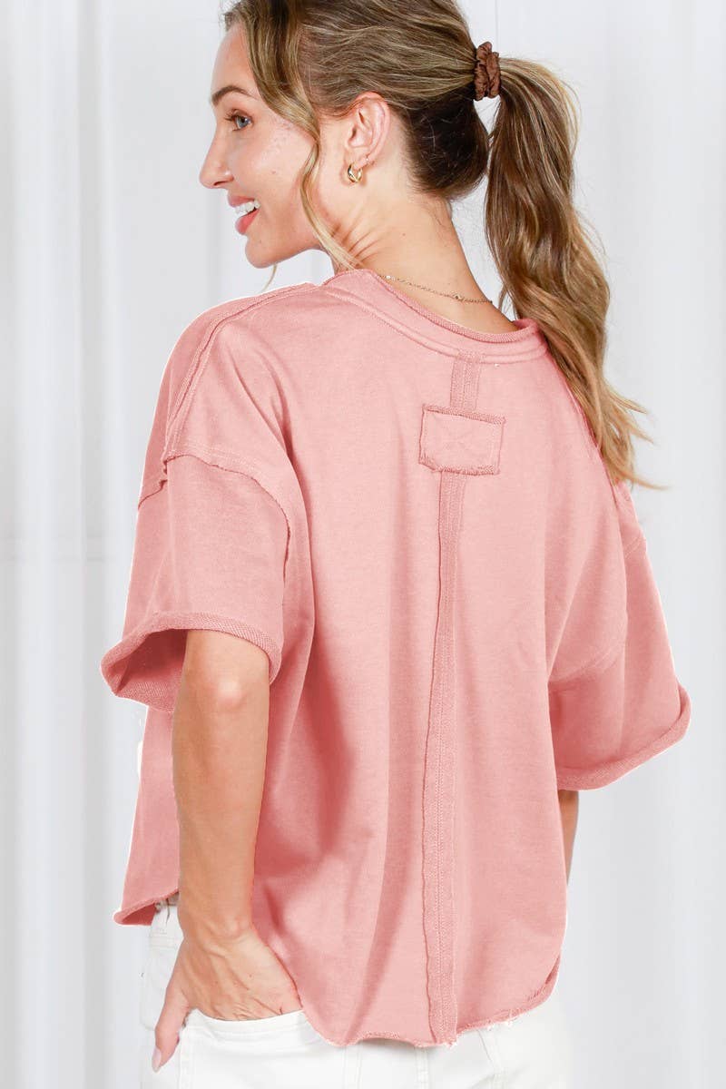 Vintage-Inspired Cut Edge Knit Top VT82311