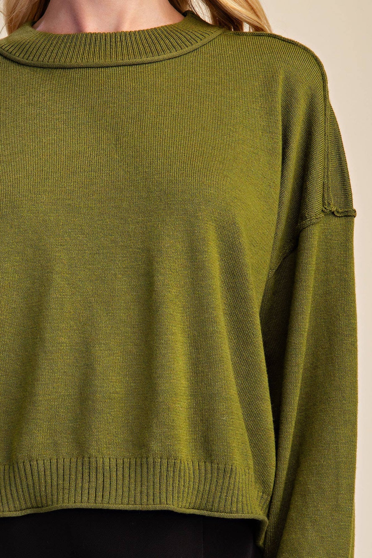 Long-Sleeve Crew-Neck Sweater