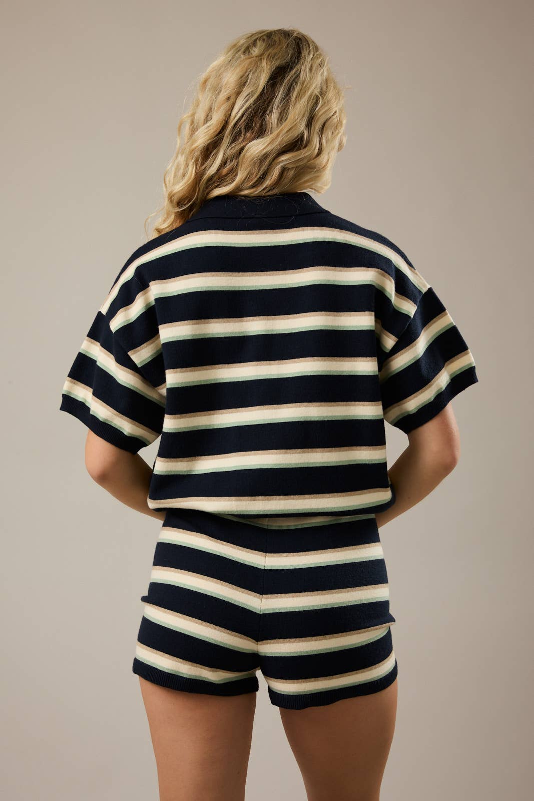 SHORT SLEEVE SWEATER ROMPER