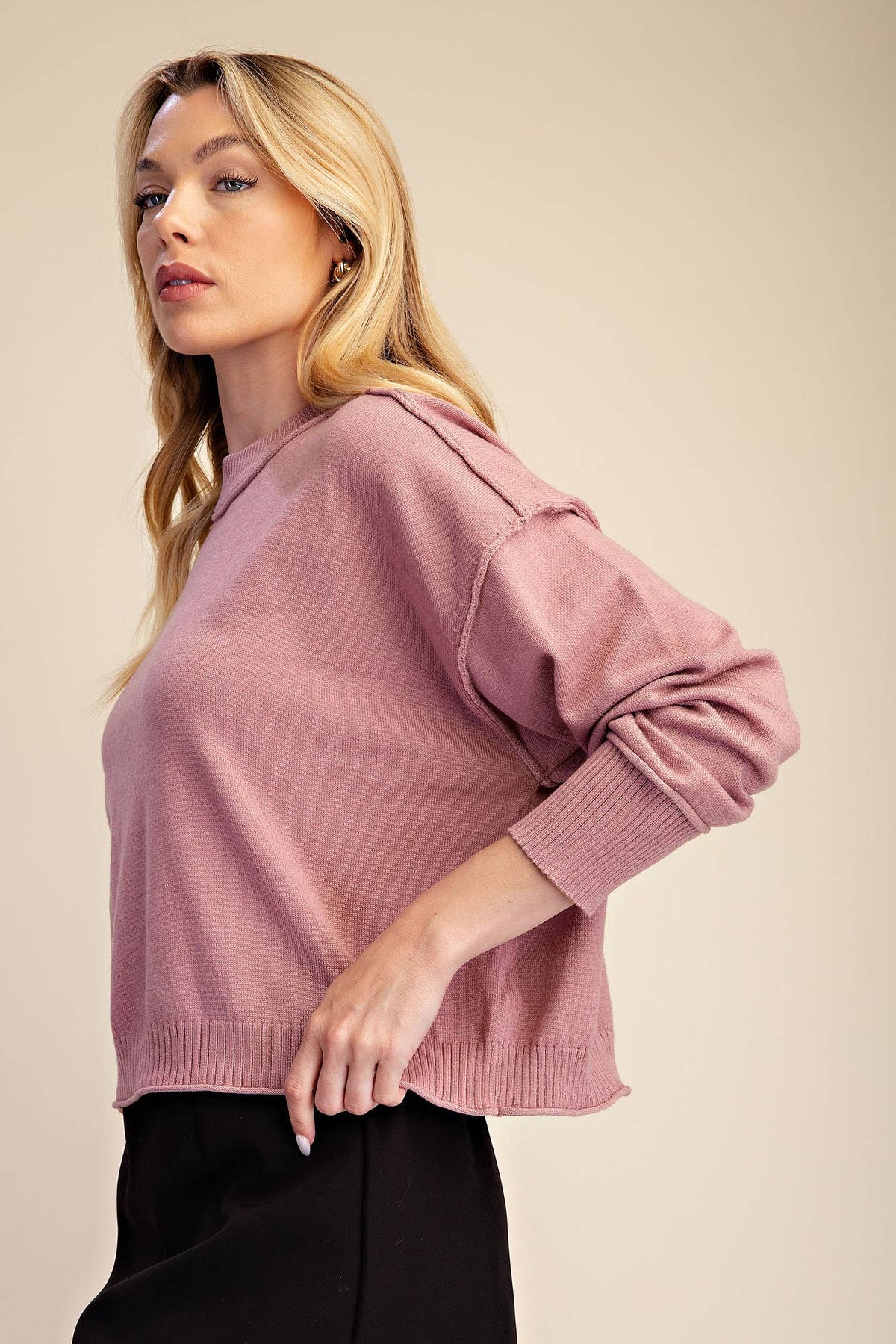 Long-Sleeve Crew-Neck Sweater