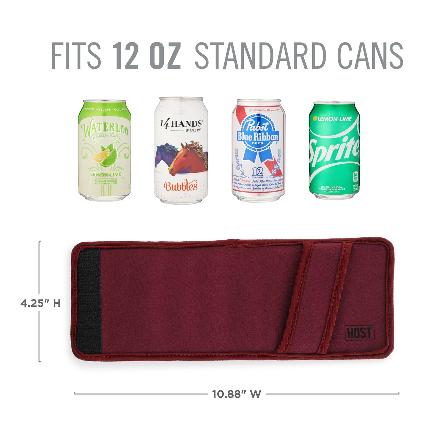 Insta Chill Sleeve with Cooling Gel Standard Cans in Wine