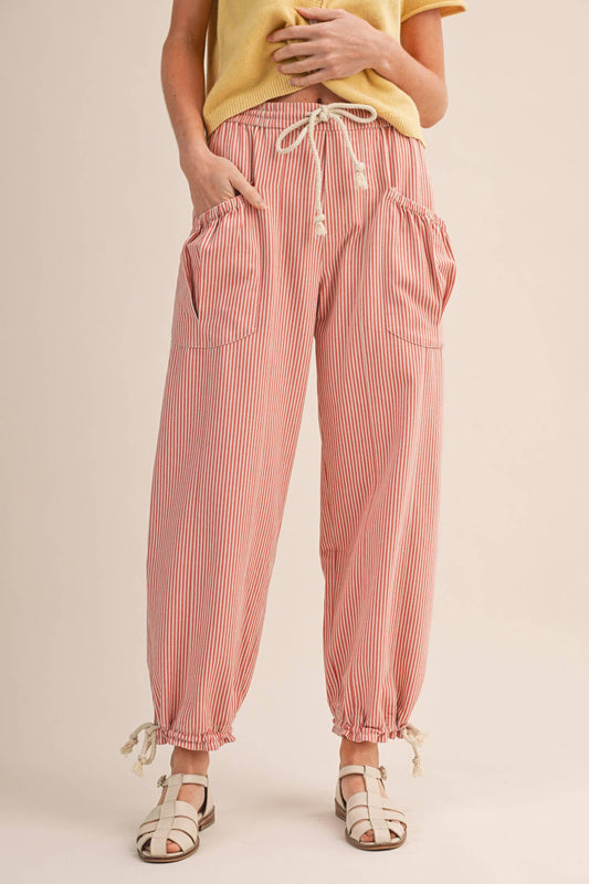 STRIPED PARACHUTE PANTS MP4690