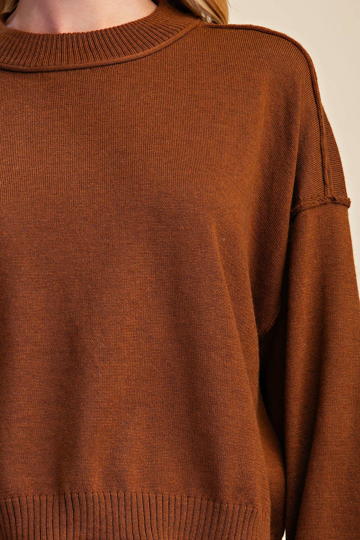 Long-Sleeve Crew-Neck Sweater