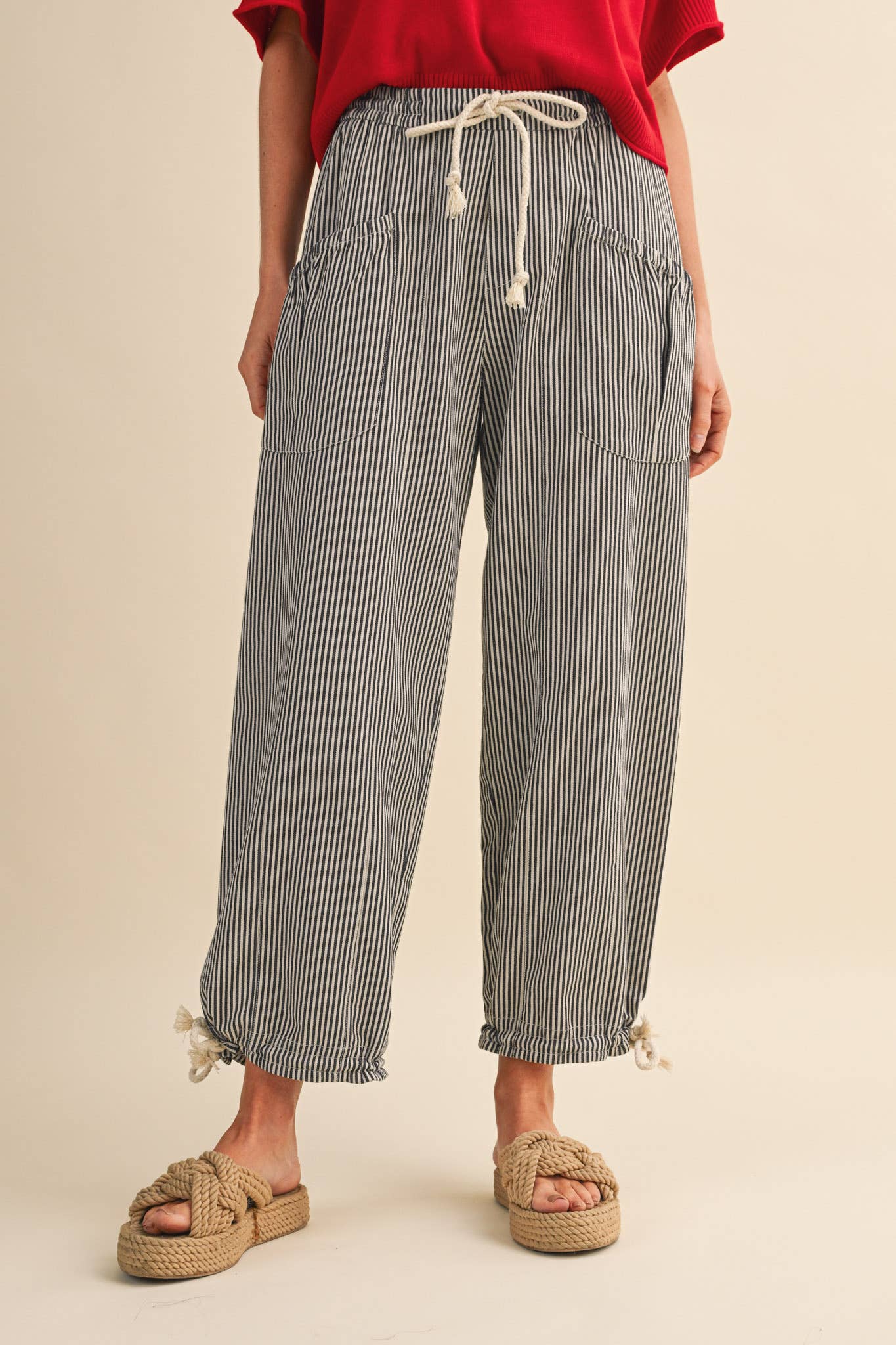 STRIPED PARACHUTE PANTS MP4690