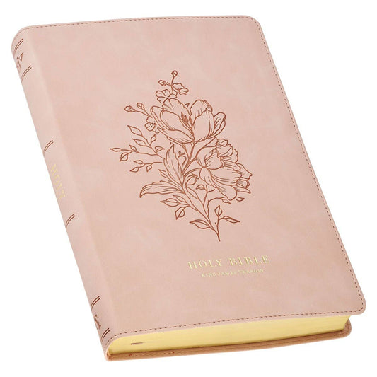 KJV Bible Thinline LP Faux Leather Trust, Pink
