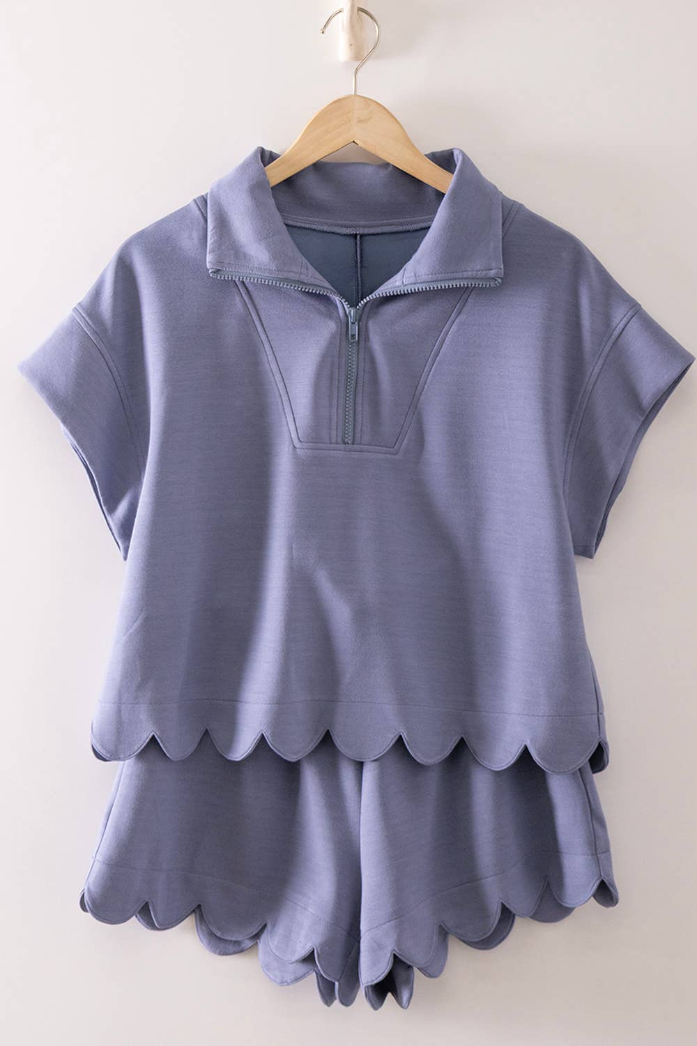 Scalloped Short Set