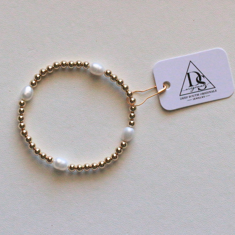 Annie Gold Filled Beaded Bracelet