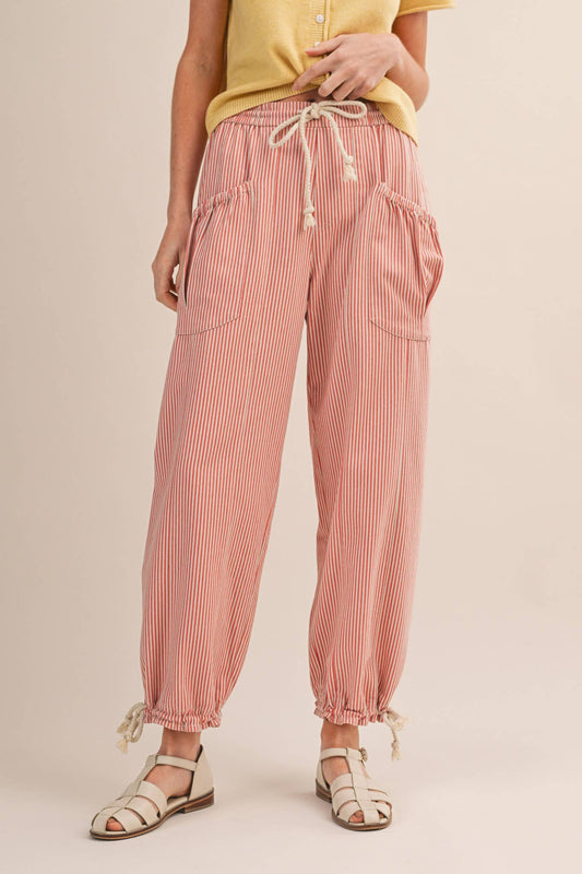 STRIPED PARACHUTE PANTS MP4690