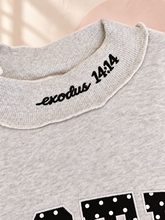 Be Still Polka Dot Mockneck