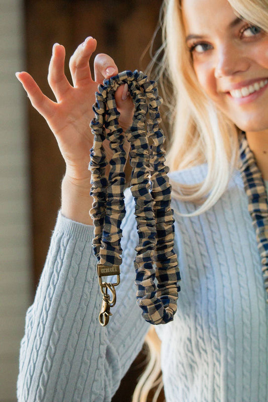 Navy Dreams Gingham Lanyard