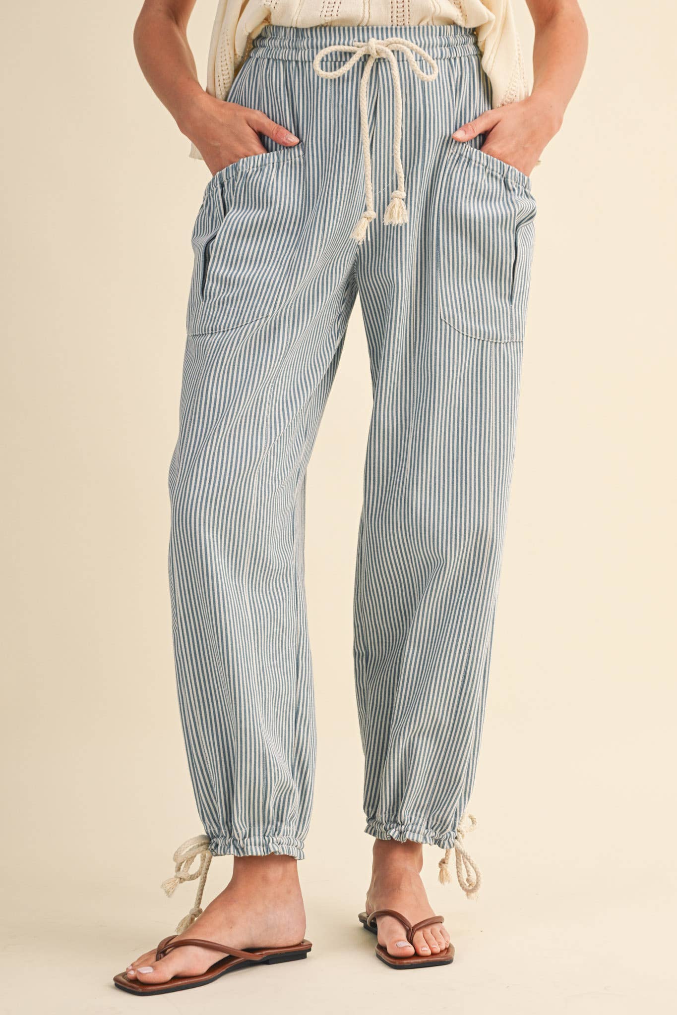 STRIPED PARACHUTE PANTS MP4690