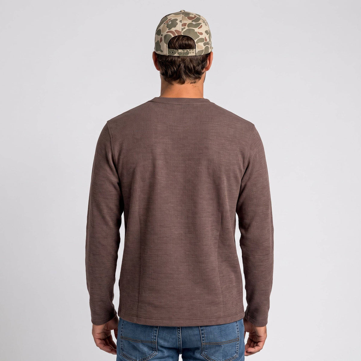 Men's Fireside Sherpa Lined Waffle Henley